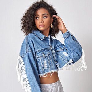 Fringe Jean Jacket - Women's Western Denim